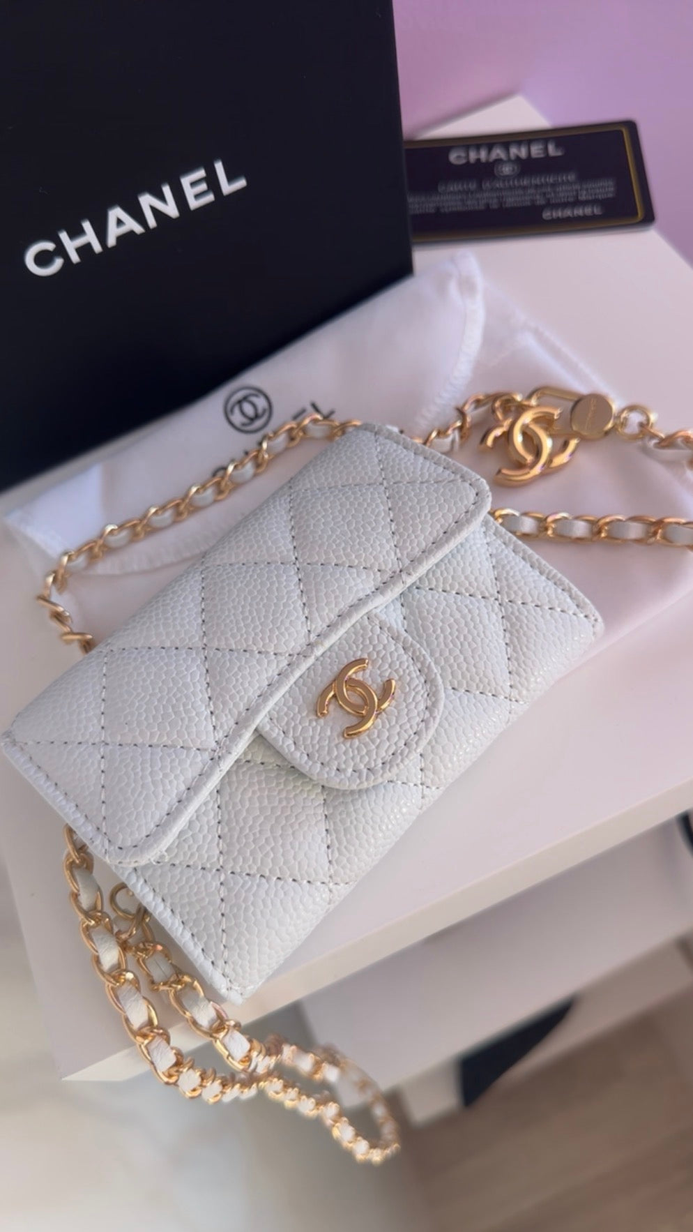 mini sac Chanel + boîte